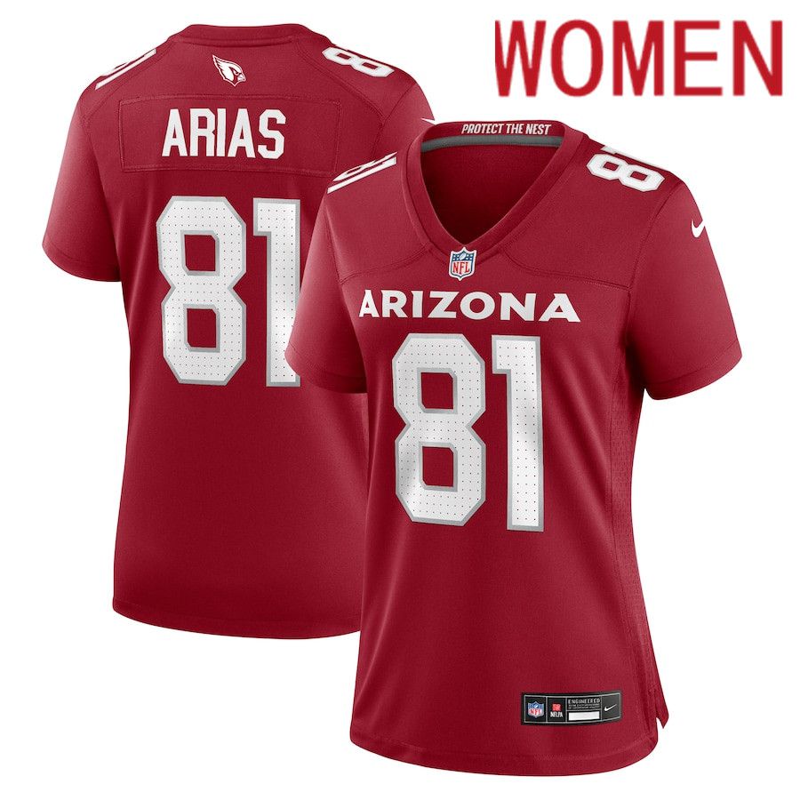 Women Arizona Cardinals #81 Daniel Arias Nike Cardinal Team Game NFL Jersey->women nfl jersey->Women Jersey